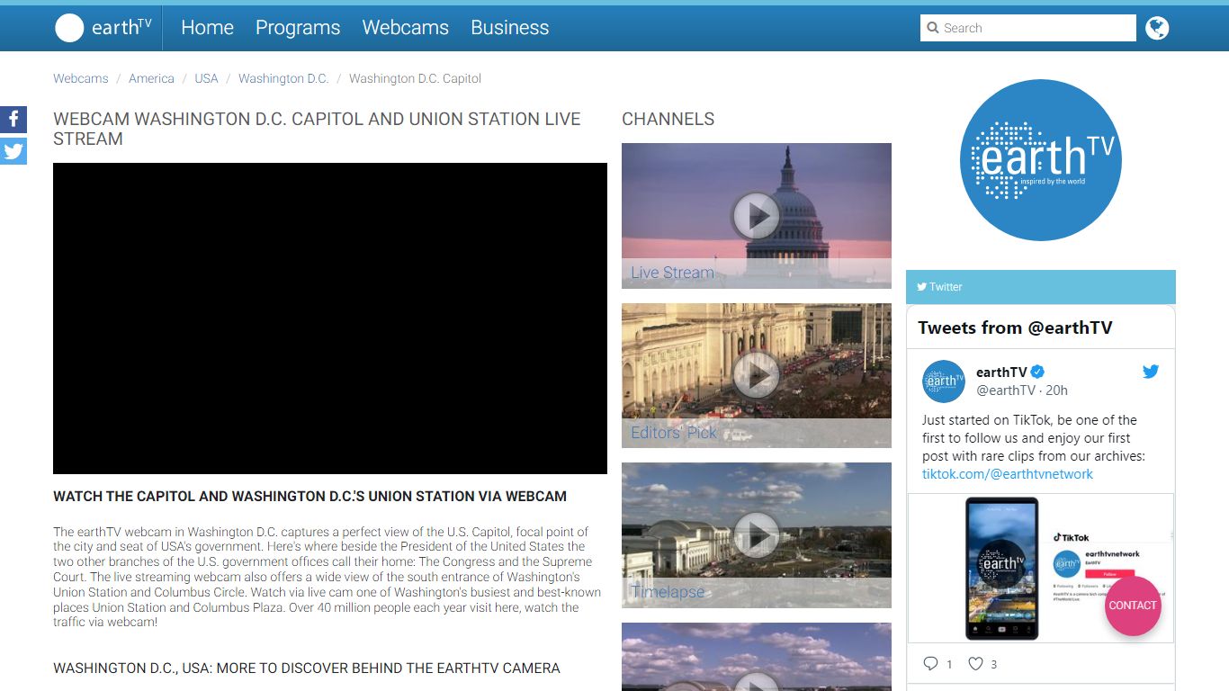 Webcam Washington D.C. Capitol live | earthTV